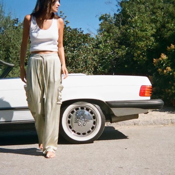 NWT Light Green Olive Oil Romeo Pants Size XS, S, L - Picture 9 of 9